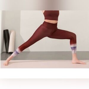 Athleta Burgundy Elation Leggings